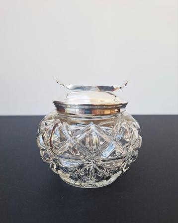 Art deco Franse suikerpot met grijper verzilverd  beschikbaar voor biedingen