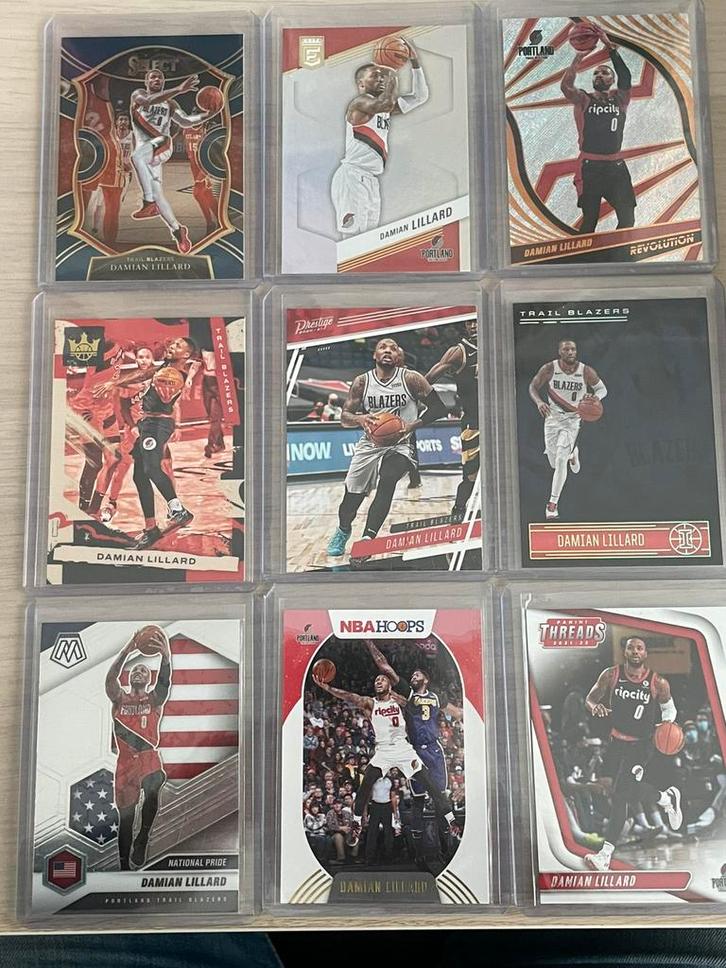 14x Damian Lillard kaarten, Hobby en Vrije tijd, Stickers en Plaatjes, Zo goed als nieuw, Ophalen of Verzenden