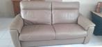 Lederen salon 3 en 2 zit, Huis en Inrichting, Ophalen, Zo goed als nieuw