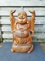 houten beeld/Lachende Boeddha/Azië, Nieuw, Ophalen of Verzenden