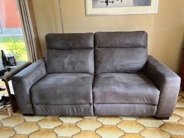 divan électrique 2 personnes (3 pers) en tissu anthracite beschikbaar voor biedingen