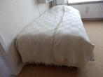 luxe katoenen bedsprei met franjes voor 2-pers., Ophalen, Beige, Overige typen, Tweepersoons