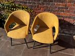 2 chaises avec accoudoir pivotantes moutarde Mistral, Ophalen, Zo goed als nieuw