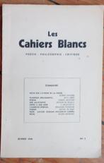 Revue Les Cahiers blancs Poésie philosophie 1938 Geo Norge, Enlèvement ou Envoi