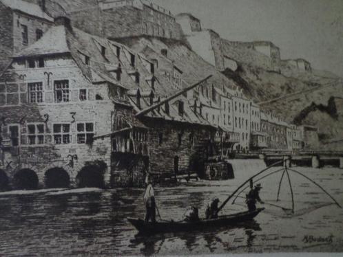 belle gravure Henry Bodart Le Moulin de Sambre, Antiquités & Art, Art | Eaux-fortes & Gravures, Enlèvement ou Envoi