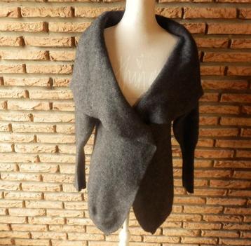 (51)- gilet femme t.36 gris - jbc - 