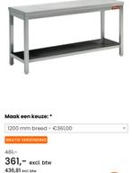 Diamond werktafel inox met bodemschap 1200x700x900, Enlèvement, Neuf, sans emballage, Mobilier