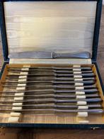 * vintage bestekkoffer 12 messen, orginele doos, Antiek en Kunst, Ophalen of Verzenden
