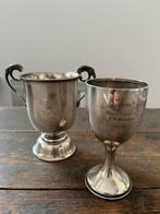 ANTIEKE ENGELSE ZILVEREN TROFEE 2 STUKS JAREN 20 DECO, Ophalen of Verzenden
