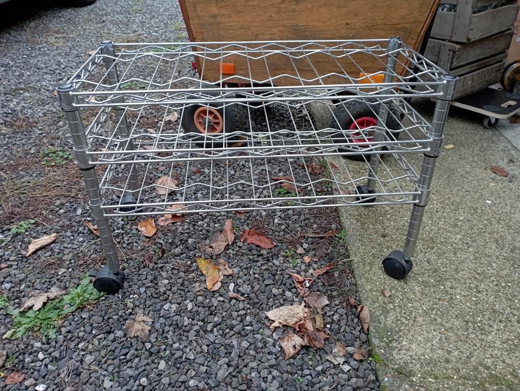 Casier à vin en acier inoxydable 4 pieces, Enlèvement, Comme neuf, Métal, 25 bouteilles ou plus