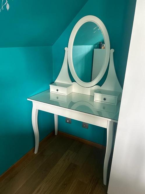 Toilettafel met spiegel, Ikea, Maison & Meubles, Armoires | Autre, Utilisé, Enlèvement