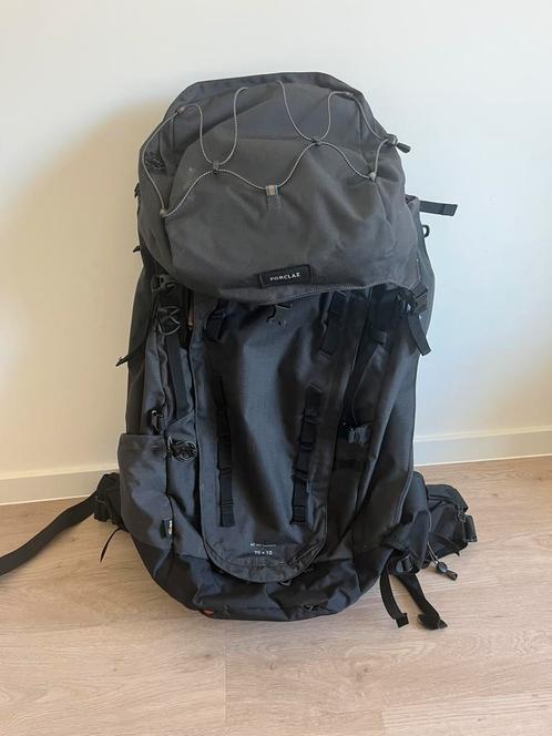 Trekkingrugzak 70 + 10 L Decathlon, Handtassen en Accessoires, Tassen | Rugtassen, Zo goed als nieuw, Overige merken, 40 cm of meer