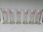 Six anciens verres flutes SUPER NOEL de la Brie des ouvriers, Collections, Comme neuf, Autres marques, Enlèvement ou Envoi, Verre ou Verres