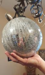 Décoration de Noël – ancienne boule en verre ronde craquelé, Comme neuf, Enlèvement ou Envoi