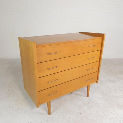 Vintage ladekast met 4 laden, jaren 60, Huis en Inrichting, Kasten | Ladekasten, Verzenden