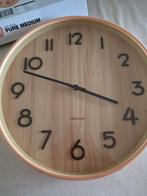 Horloge murale en bois naturel Karlsson., Enlèvement, Neuf, Analogique, Horloge murale