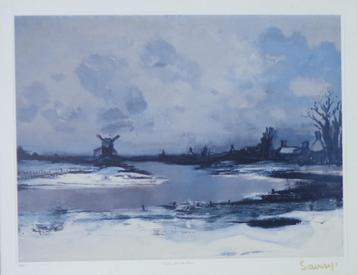 ALBERT SAVERYS / MOLEN AAN DE LEIE / KLEUROFFSET / 70x85cm beschikbaar voor biedingen