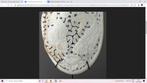 Grand motif de poisson koï en forme de coquillage perlé grav, Antiquités & Art, Enlèvement ou Envoi