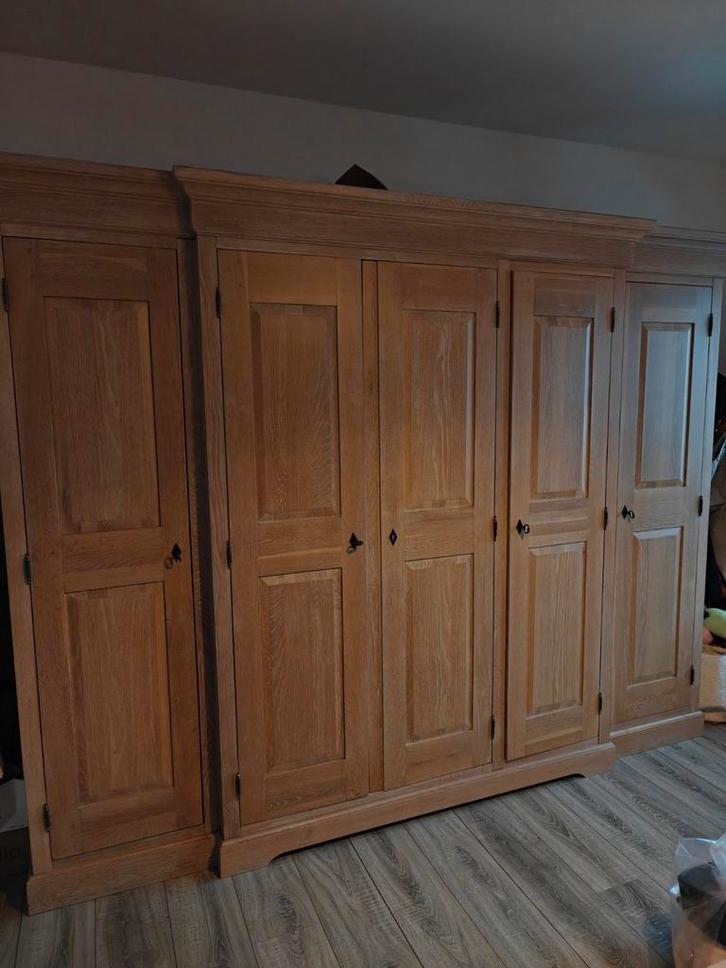 Prachtige massief houten eiken kast, Huis en Inrichting, Kasten | Kleerkasten, Ophalen