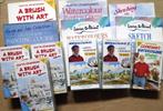 6 boeken + 8 DVD's over schetsen/aquarelleren - A. Crawshaw, Ophalen of Verzenden, Gebruikt, Waterverf