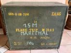 Coffre militaire vintage, 50 à 100 cm, Autres essences de bois, Moins de 50 cm, Utilisé