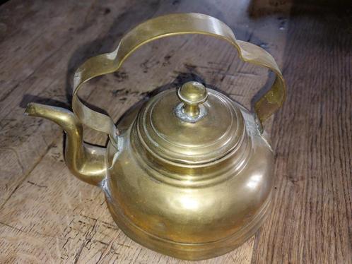 oude geel koperen waterketel, begin 1900, Antiek en Kunst, Curiosa en Brocante, Ophalen of Verzenden