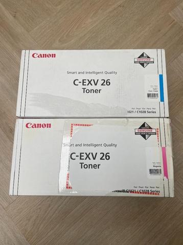2 toners Canon C-EXV 26 cyan en magenta voor iR C1021/C1028 beschikbaar voor biedingen