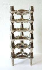 Vintage BMF kandelaars Fritz Nagel chroom 60's, Ophalen of Verzenden, Gebruikt, Kandelaar, Minder dan 25 cm