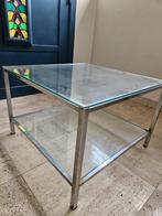 Retro glazen salontafel, Huis en Inrichting, Ophalen, Gebruikt, 50 tot 100 cm, 50 tot 100 cm