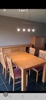 7-delige eetkamerset van massief hout, Huis en Inrichting, Ophalen, Zo goed als nieuw