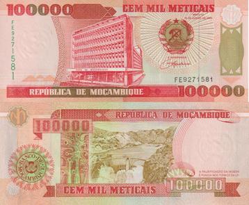 10 verschillende bankbiljetten UNC/FDC beschikbaar voor biedingen