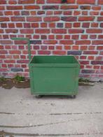 ancien bac /chariot sur 3 roues en métal, Enlèvement