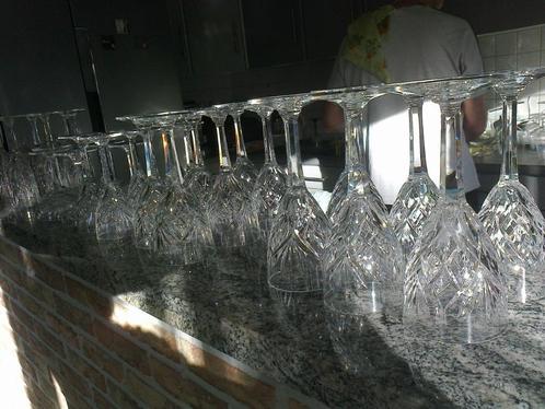 Crystallen glazen (volledig set) + vaas en ijsemmer, Antiek en Kunst, Antiek | Glaswerk en Kristal, Ophalen