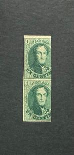 COB: 9b *. LEOPOLD I. In verticaal paar. Gom + gemerkt!, Koninklijk huis, Orginele gom, Ophalen of Verzenden, Postfris