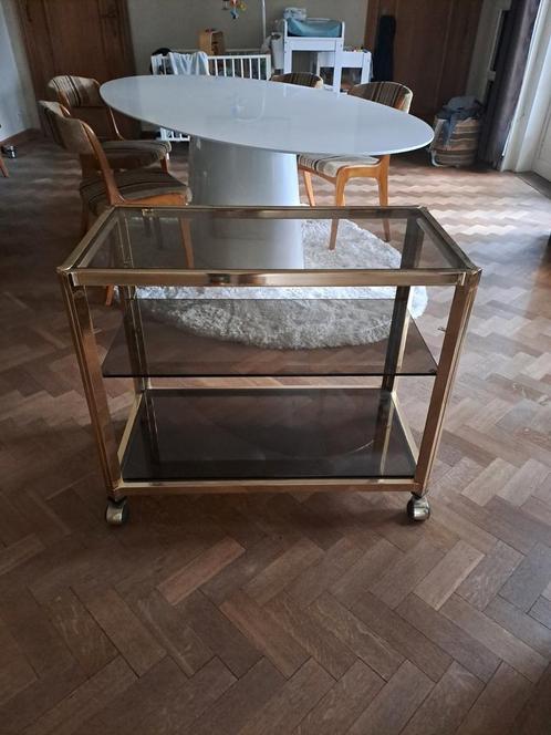 Bar trolley des années 70 80, Maison & Meubles, Tables | Tables d'appoint, Utilisé, Verre, Enlèvement ou Envoi