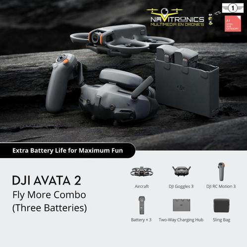 DJI AVATA 2 Fly More Combo (C1), Audio, Tv en Foto, Drones, Nieuw, Drone met camera, Ophalen of Verzenden