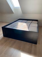 Ikea-bed, Huis en Inrichting, Slaapkamer | Bedden, Ikea brimnes, 140 cm, Zo goed als nieuw, Hout