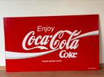 Plaque émaillée Coca-Cola 120 x 70 cm emaillen bord, Ophalen, Gebruikt