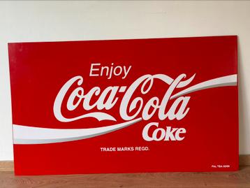 Plaque émaillée Coca-Cola 120 x 70 cm emaillen bord beschikbaar voor biedingen