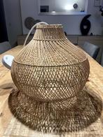Plafondlamp Sahara in gevlochten rotan, Huis en Inrichting, Ophalen, Zo goed als nieuw, Hout, Bohemien