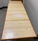 Verlengbare tafel met 2 stoelen, Huis en Inrichting, Tafels | Eettafels, Ophalen, Gebruikt, 50 tot 100 cm, 150 tot 200 cm