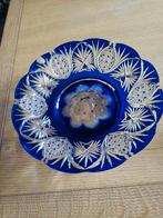 Blauwe kristallen schotel, Antiek en Kunst, Ophalen