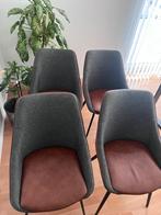 6 eetstoelen gekocht in weba, Huis en Inrichting, Ophalen, Gebruikt, Bruin, Stof