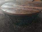 Salontafel, Huis en Inrichting, Tafels | Salontafels, Ophalen, 100 tot 150 cm, Rond, Zo goed als nieuw