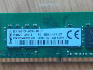 RAM pour ordinateur portable 8 Go DDR4 2400 MHz Kingston