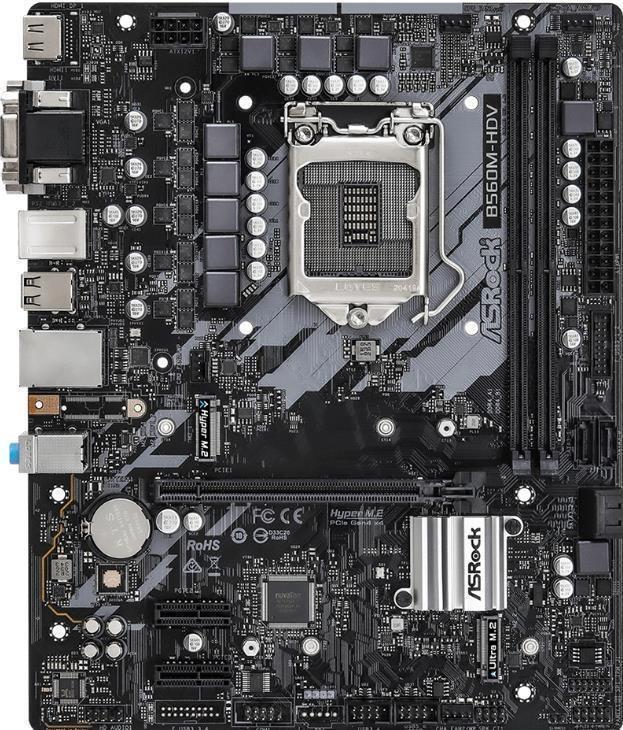 Asrock B560M-HDV LGA1200, Computers en Software, Moederborden, Zo goed als nieuw, Intel, DDR4, Ophalen of Verzenden