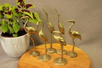 Vintage lot messing vogels , kraanvogels beschikbaar voor biedingen