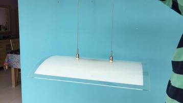 Glazen hanglamp + reservelampen beschikbaar voor biedingen