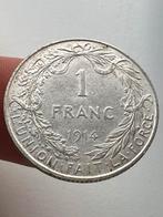 Brlgie 1 Franc 1914 Albert Roi, Postzegels en Munten, Munten | België, Ophalen of Verzenden, Zilver, Losse munt
