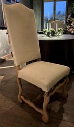 6 landelijke hoogwaardige eiken stoelen met stof, Huis en Inrichting, Stoelen, Ophalen, Gebruikt, Wit, Stof